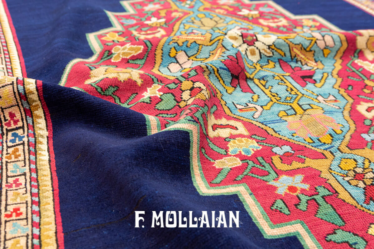 Antique Caucasian Hand-knotted Karabakh (Qarabağ) Kalleh size (Wide Gallery) Carpet n°:825144