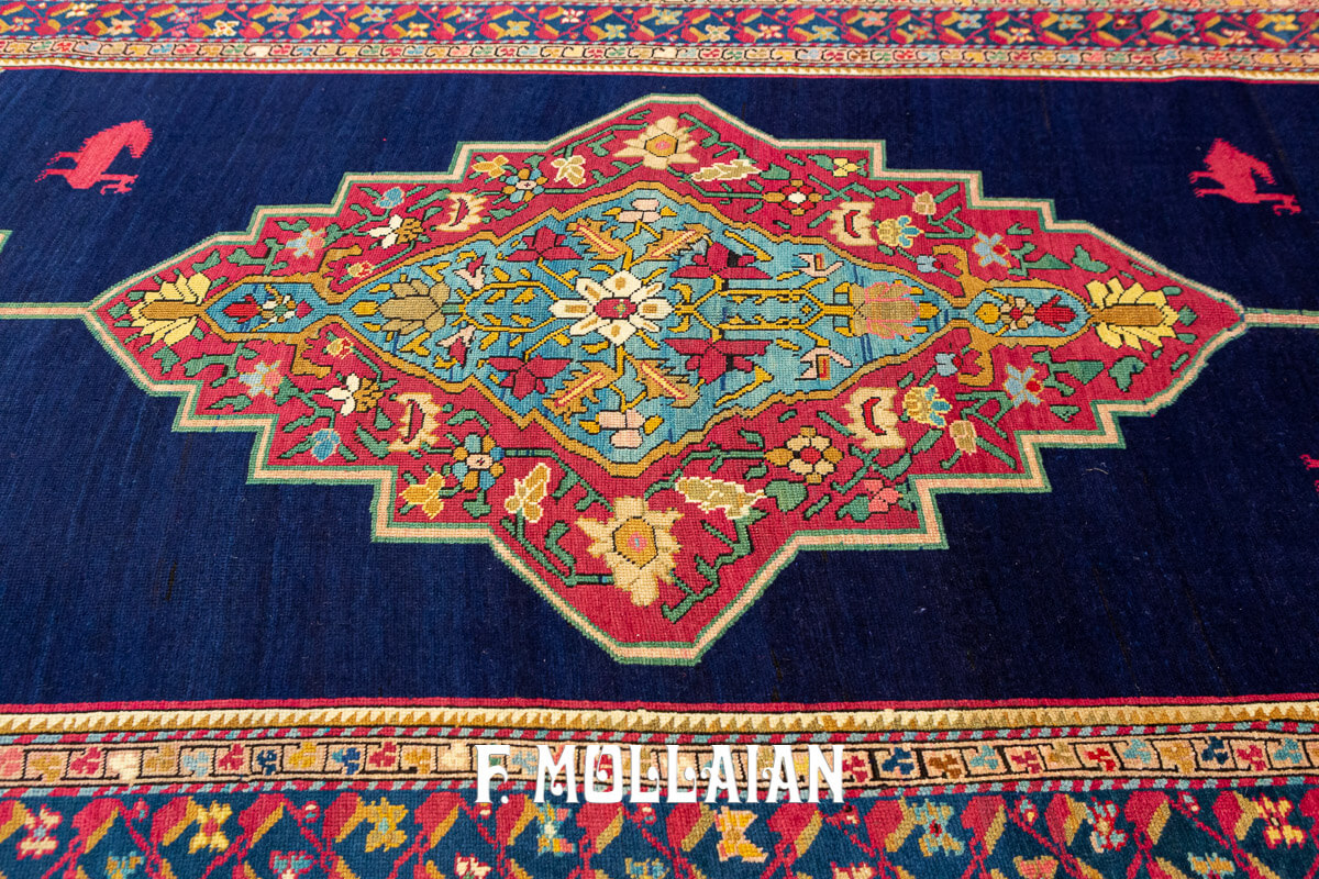 Antique Caucasian Hand-knotted Karabakh (Qarabağ) Kalleh size (Wide Gallery) Carpet n°:825144
