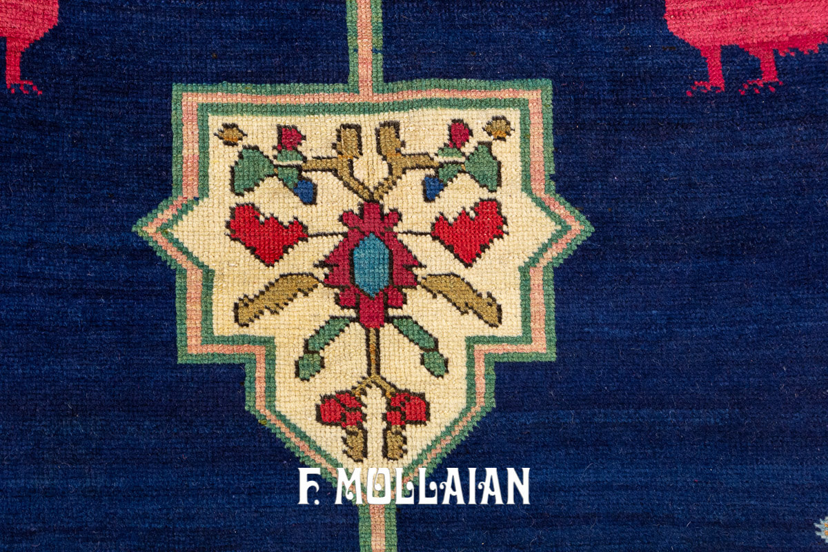 Antique Caucasian Hand-knotted Karabakh (Qarabağ) Kalleh size (Wide Gallery) Carpet n°:825144