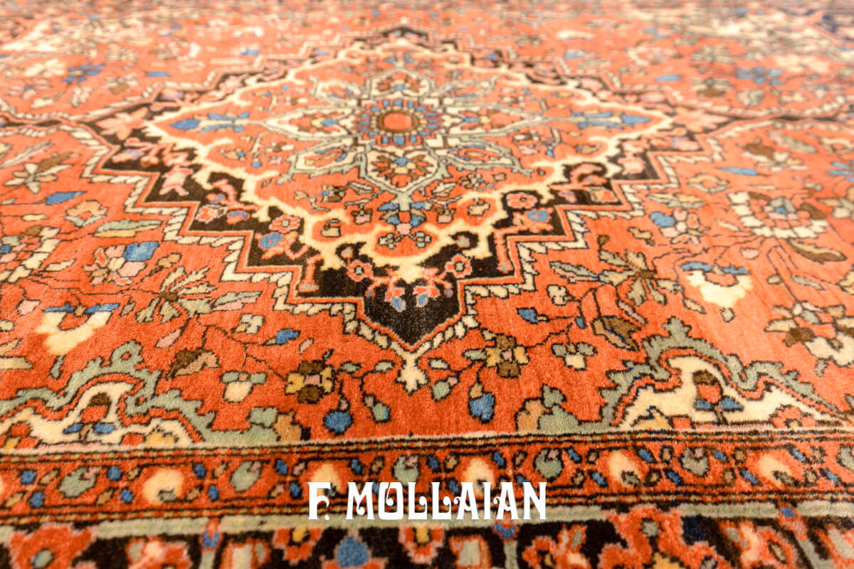 Tapis Persan Antique Sarouk Paire n°:827172