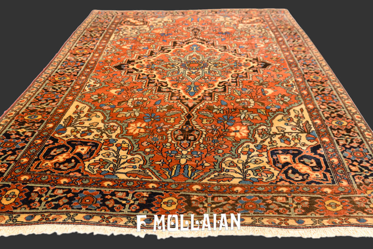 Tapis Persan Antique Sarouk Paire n°:827172