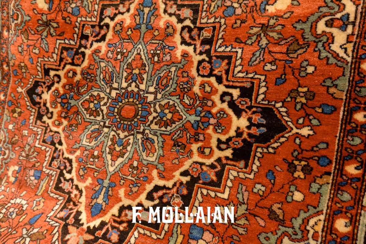 Tapis Persan Antique Sarouk Paire n°:827172