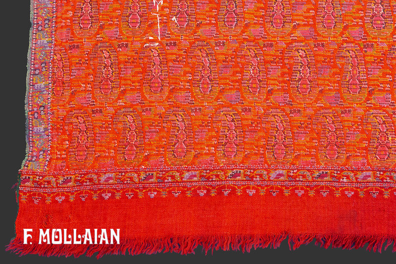 Antique Kerman/Kashmir Signed Textile n°:87774657