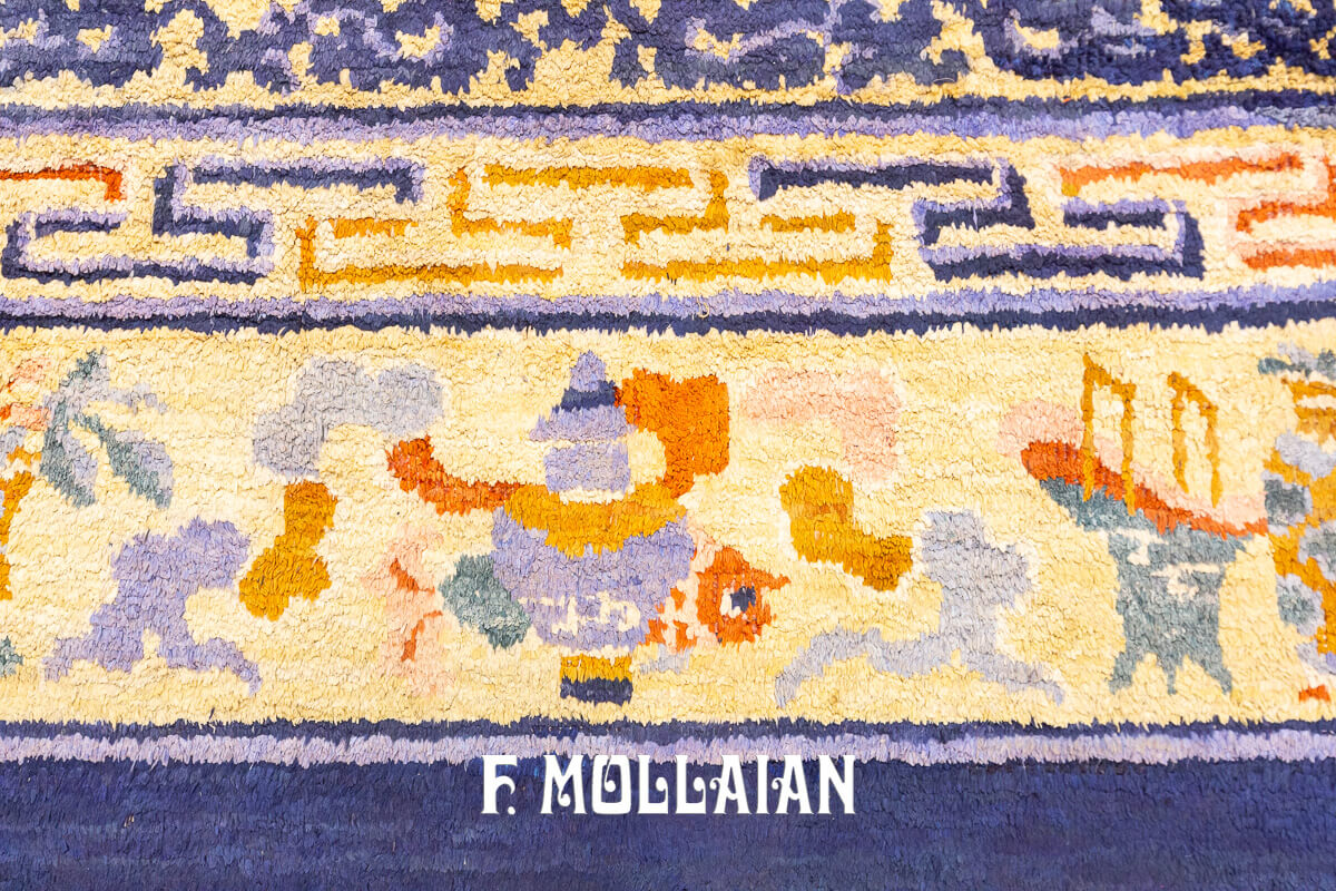 Chinese Rug Silk&Metal n°:884444