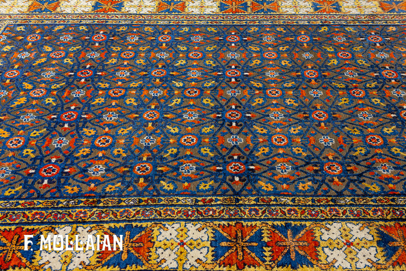 All-over Signed Antique Silk&Metal Chinese «Souf» Rug n°:90810510