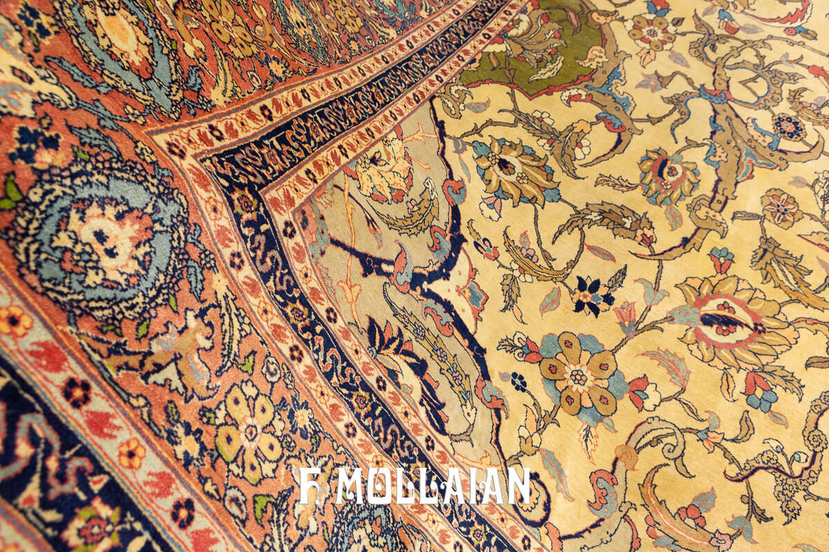 Tabriz Rug Beige Field n°:939640