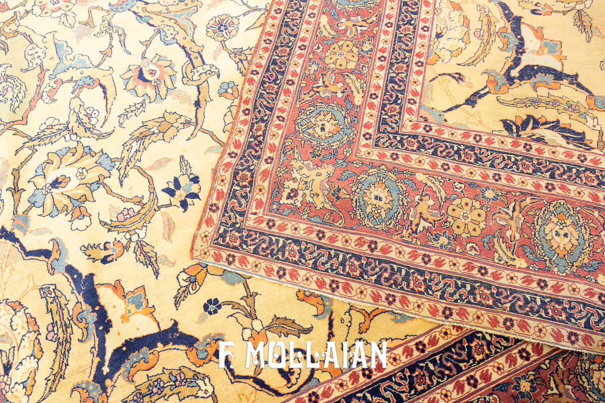 Tabriz Rug Beige Field n°:939640
