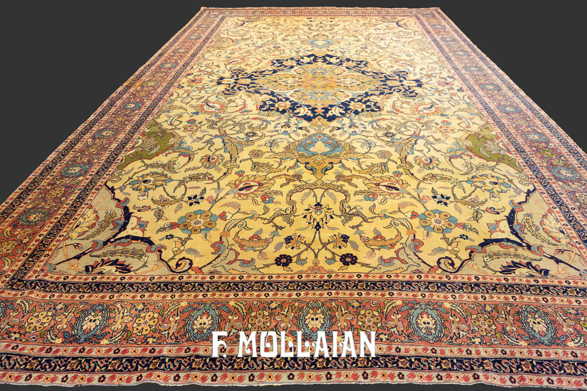 Tabriz Rug Beige Field n°:939640