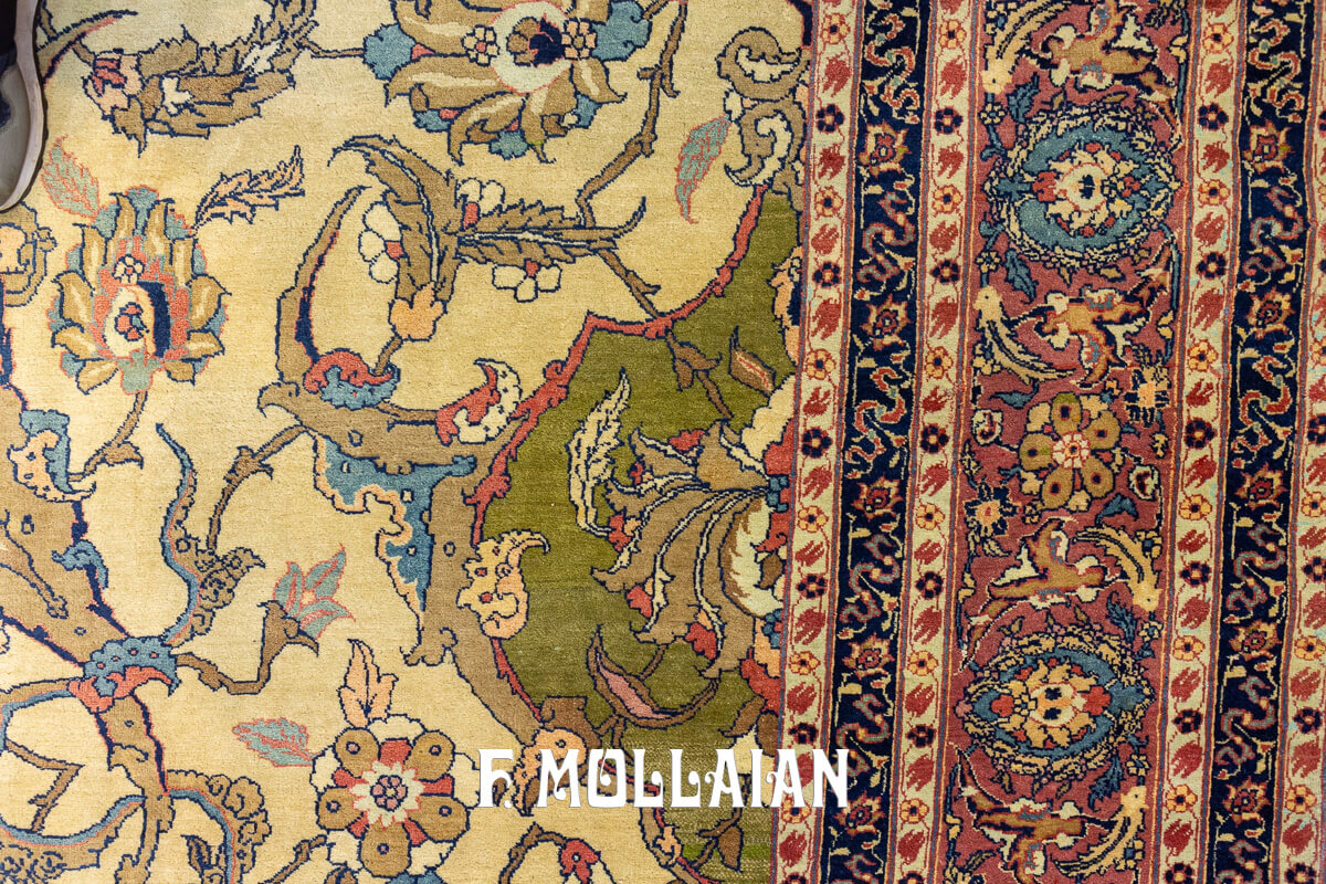 Tabriz Rug Beige Field n°:939640