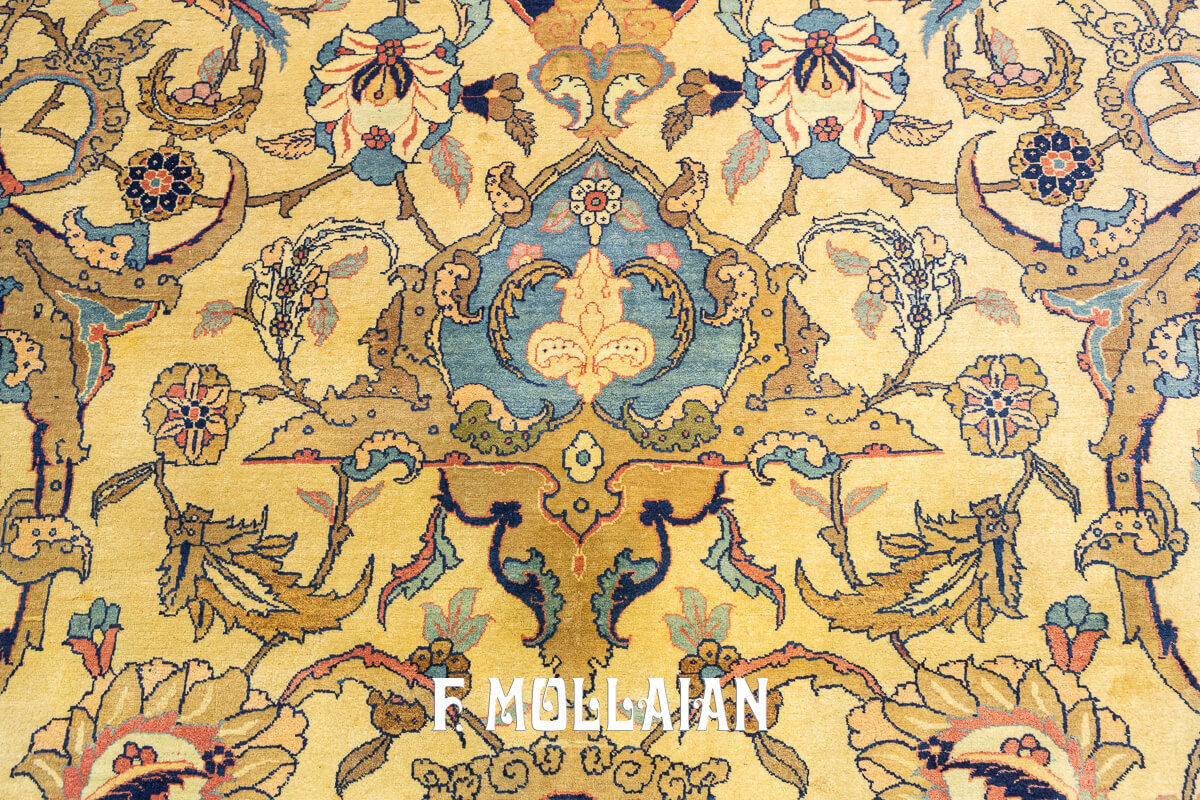Tabriz Rug Beige Field n°:939640