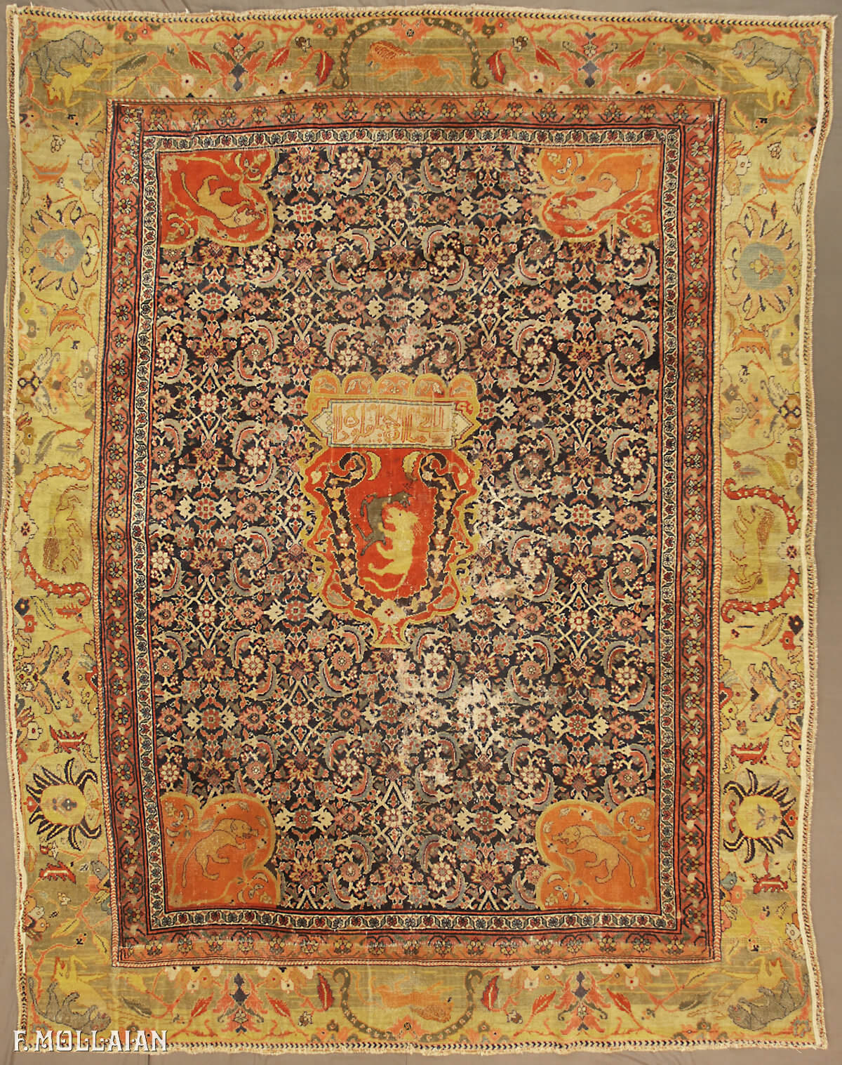 Antique Afghan Herat Rug n°:94249703