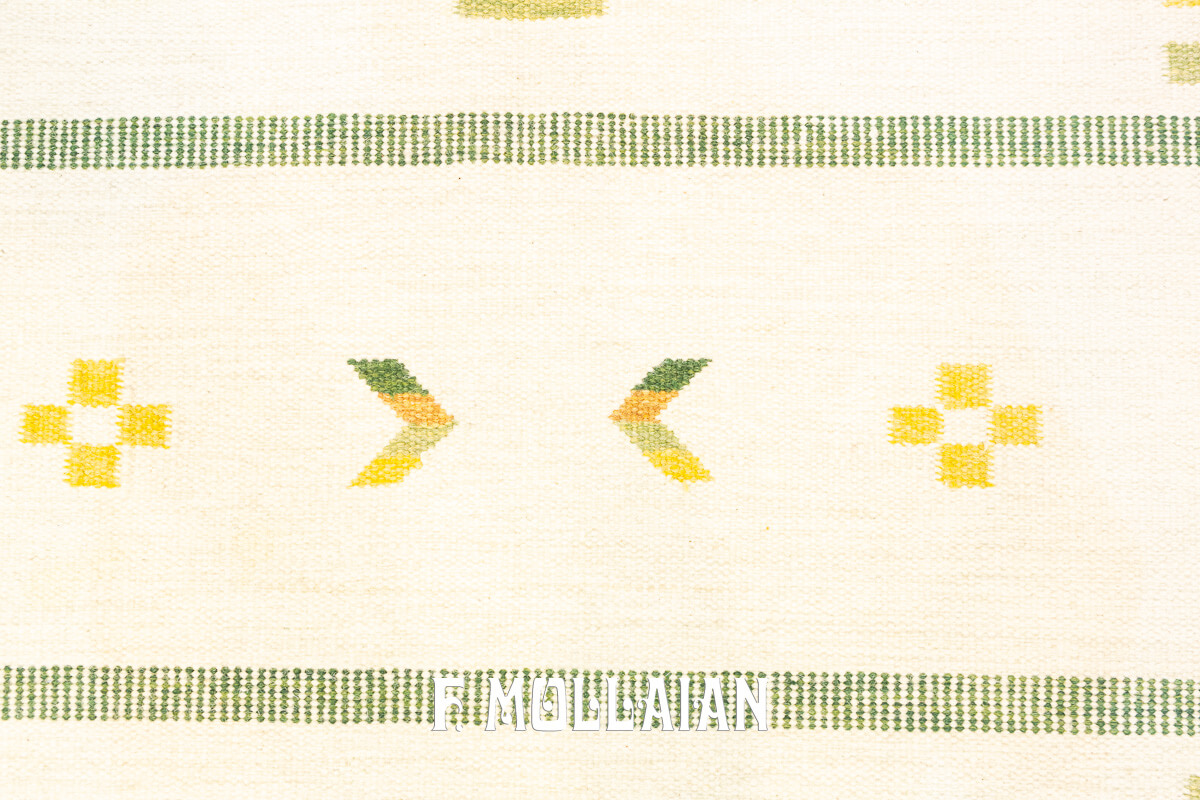 Kilim Svedese (Rollakan) Color Verde n°:101955