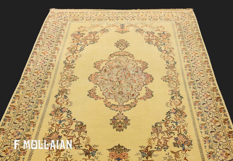 Antique Rug Persian Tehran Part Silk n°:16817924