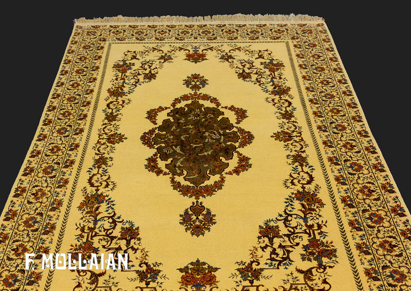 Antique Rug Persian Tehran Part Silk n°:16817924