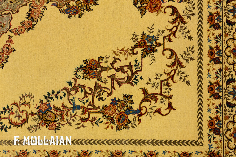 Antique Rug Persian Tehran Part Silk n°:16817924