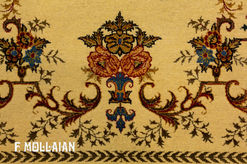 Antique Rug Persian Tehran Part Silk n°:16817924