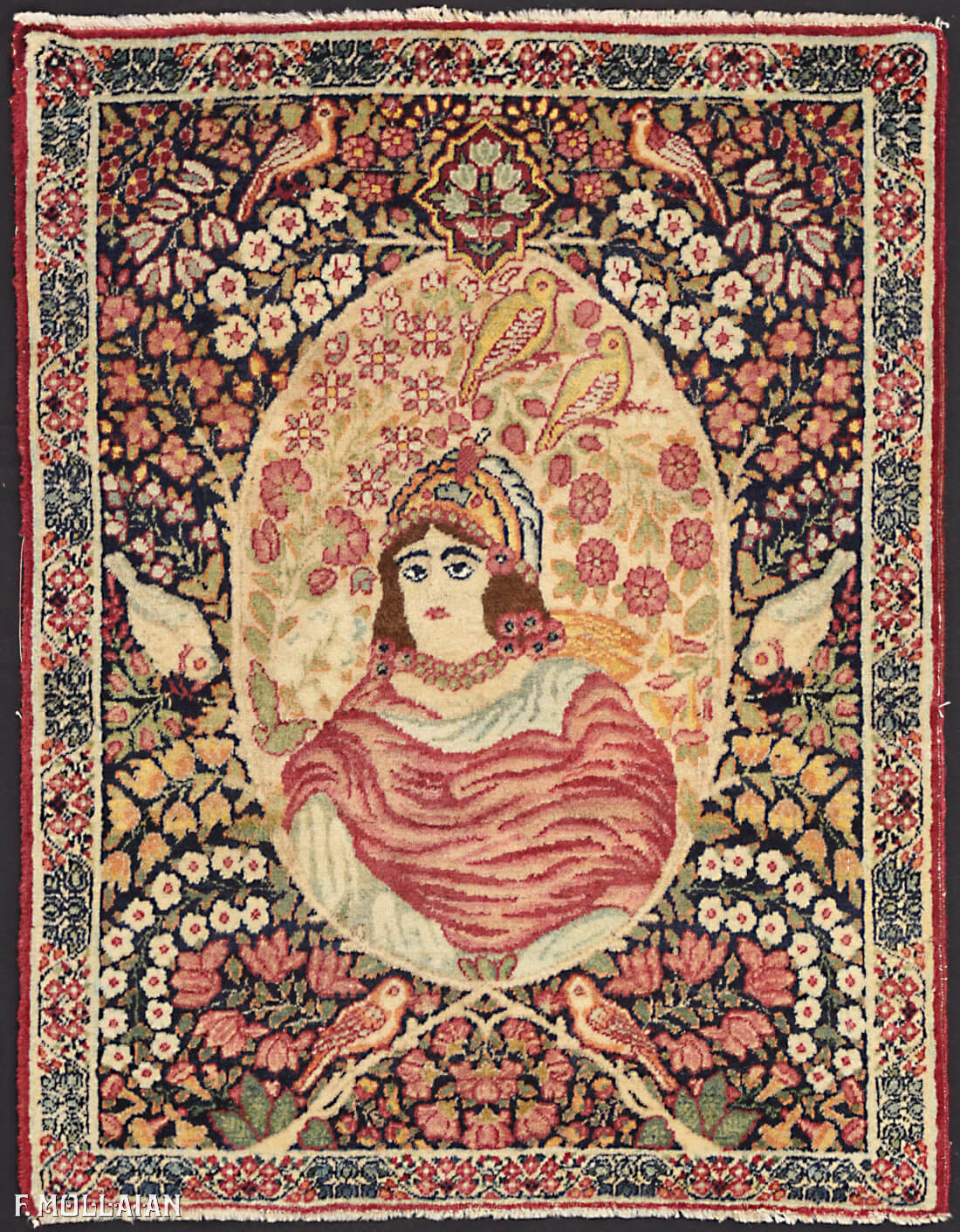 Tappeto Figurativo Persiano Kerman Ravar n°:18826211
