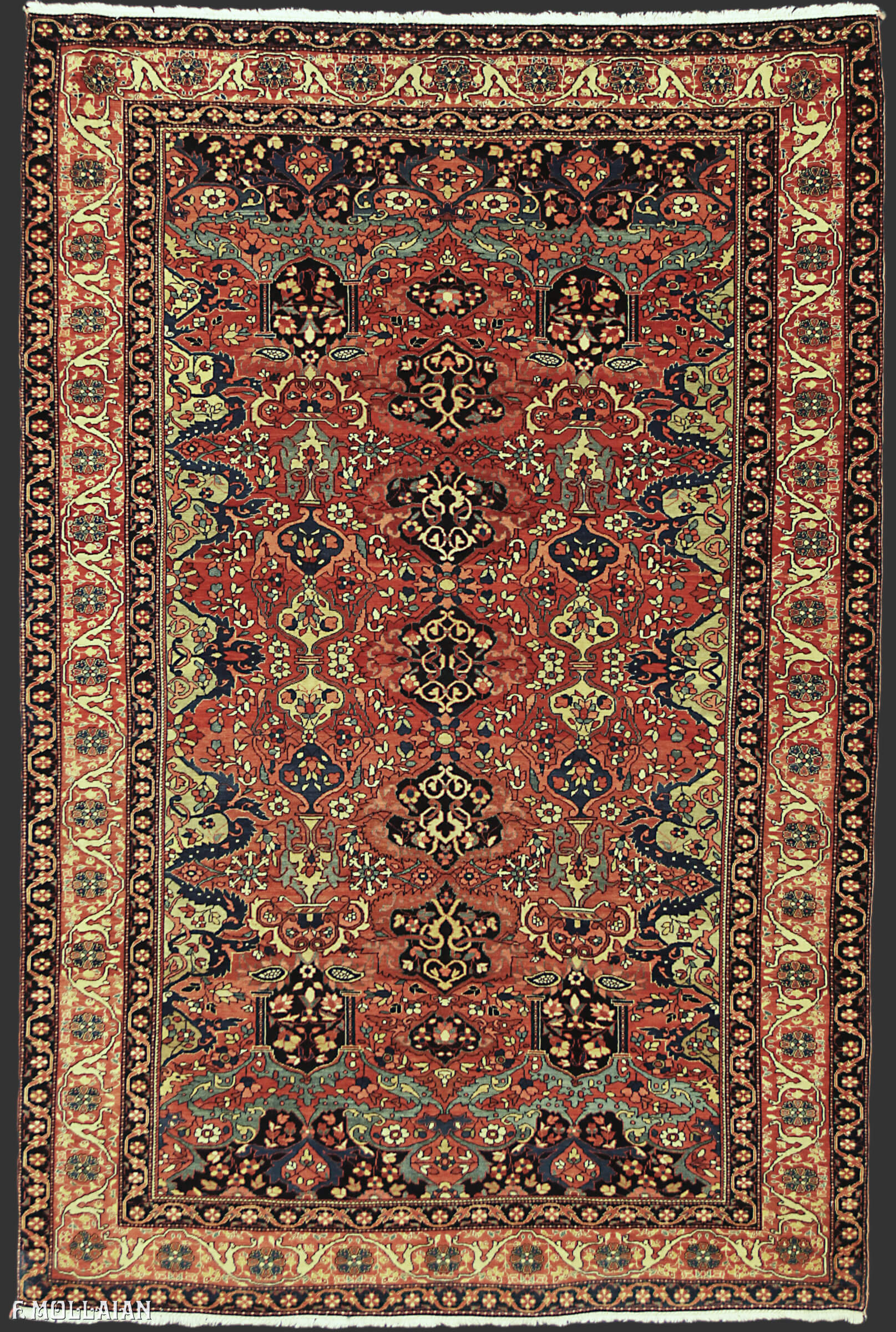 Tapis Persan Antique Saruk Farahan n°:29317758