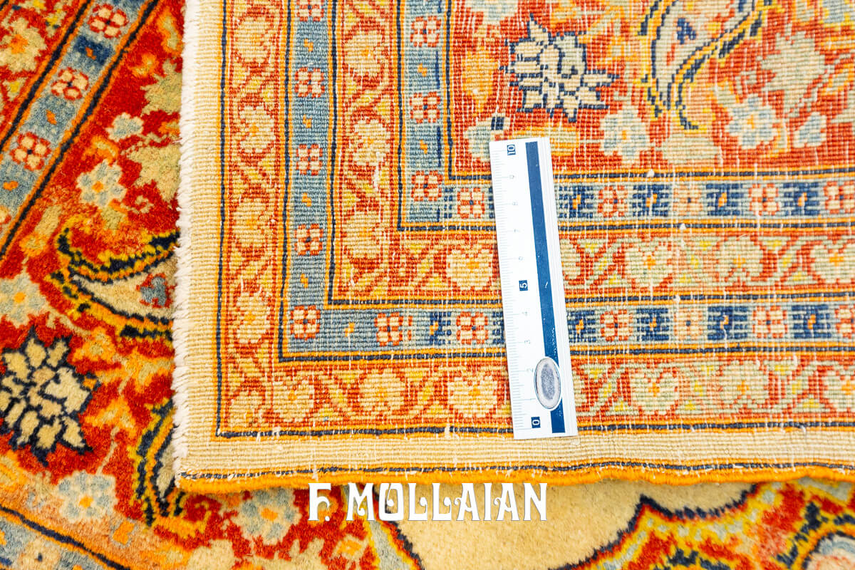 Antique Classic Rug Beige Color Tabriz Hadji Djalili n°:362048