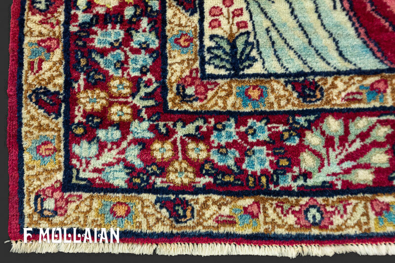 Kerman Ravar, A Figurative Antique Persian Rug n°:40390212