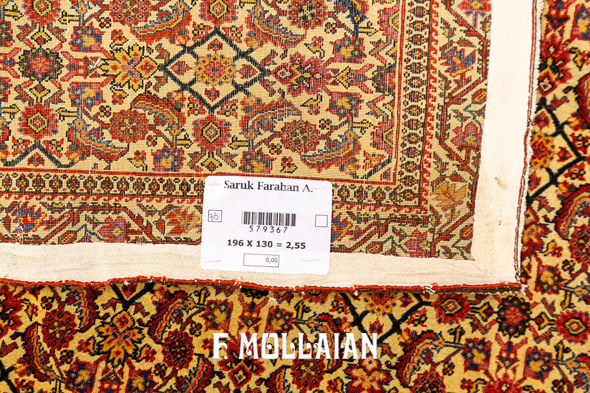 Tapis Sarouk Farahan Persan à Motif Stylisé n°:579367
