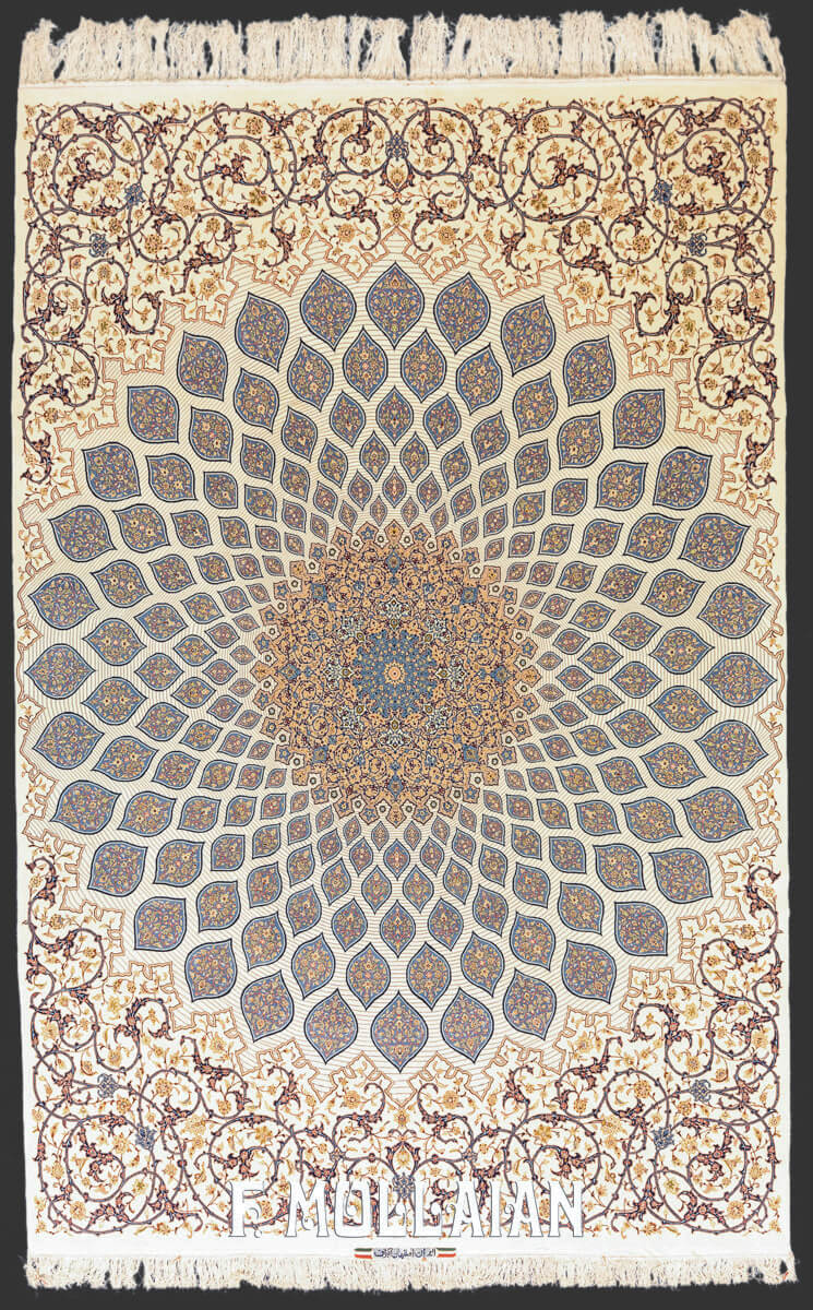 Isfahan Rug Silk Warps Signed Akbarof (Pair) n°:579531