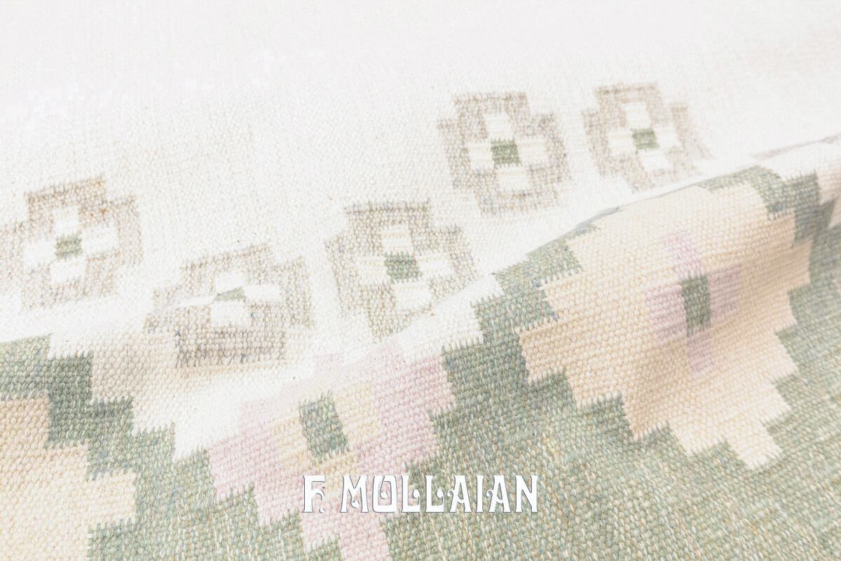 Swedish Kilim Rug Rollakan Modern Geometric Design n°:606041