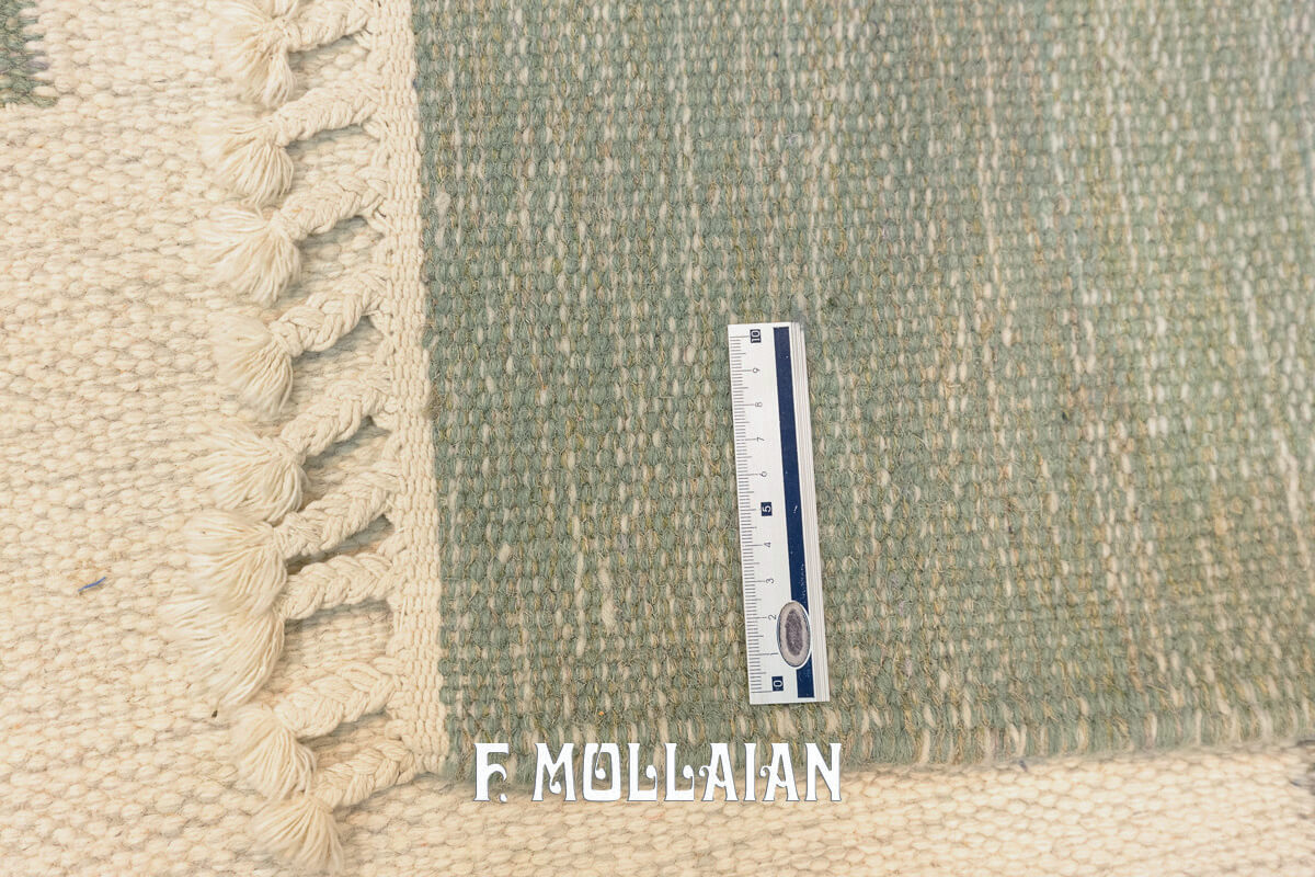 Swedish Kilim Rug Rollakan Modern Geometric Design n°:606041