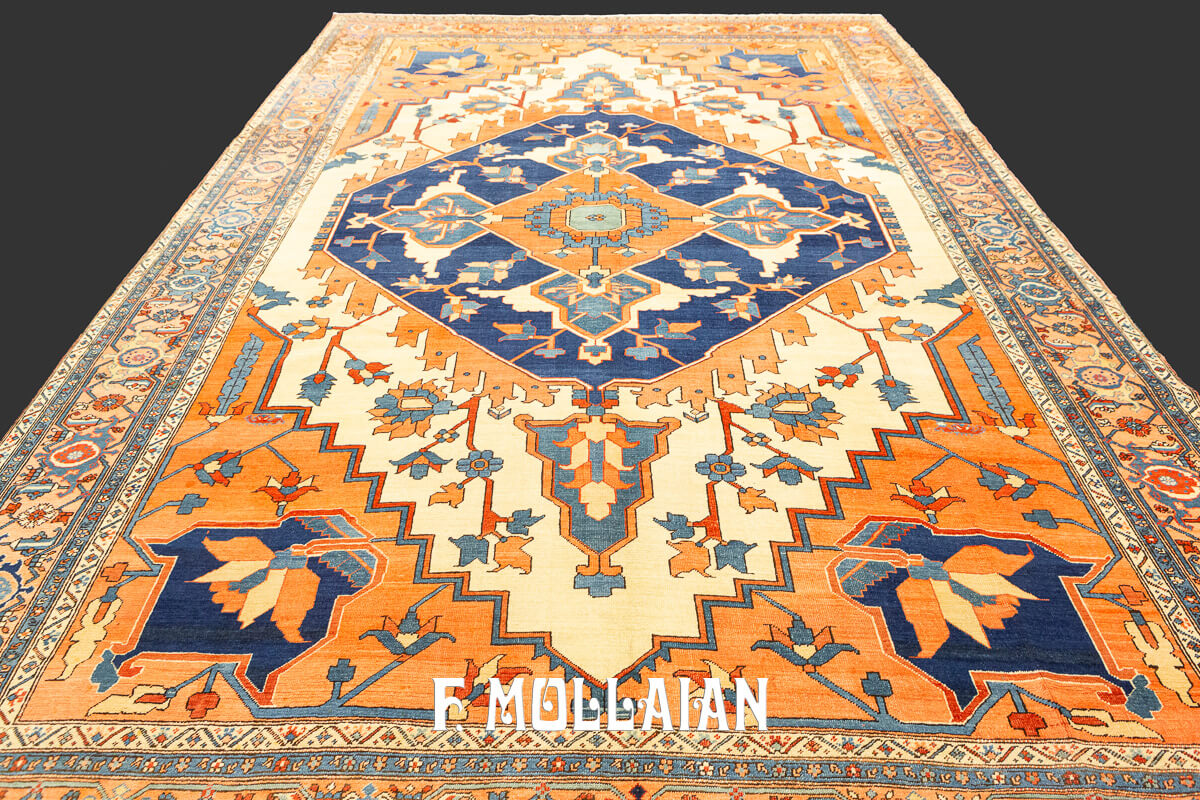 Heriz Rug Serapi Geometric Design n°:628851