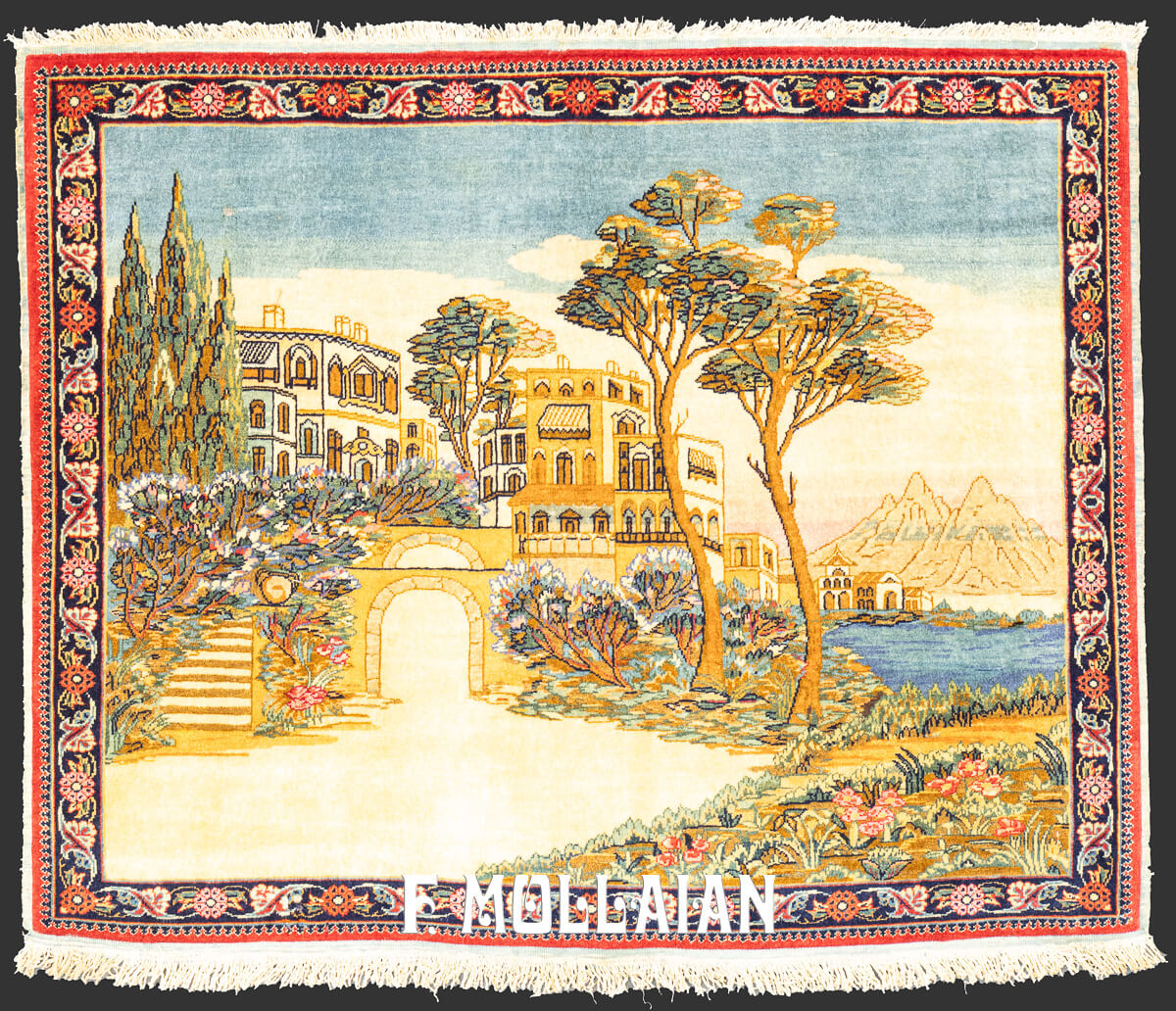 Kashan Carpet Dabir Figurative Landscape n°:651793