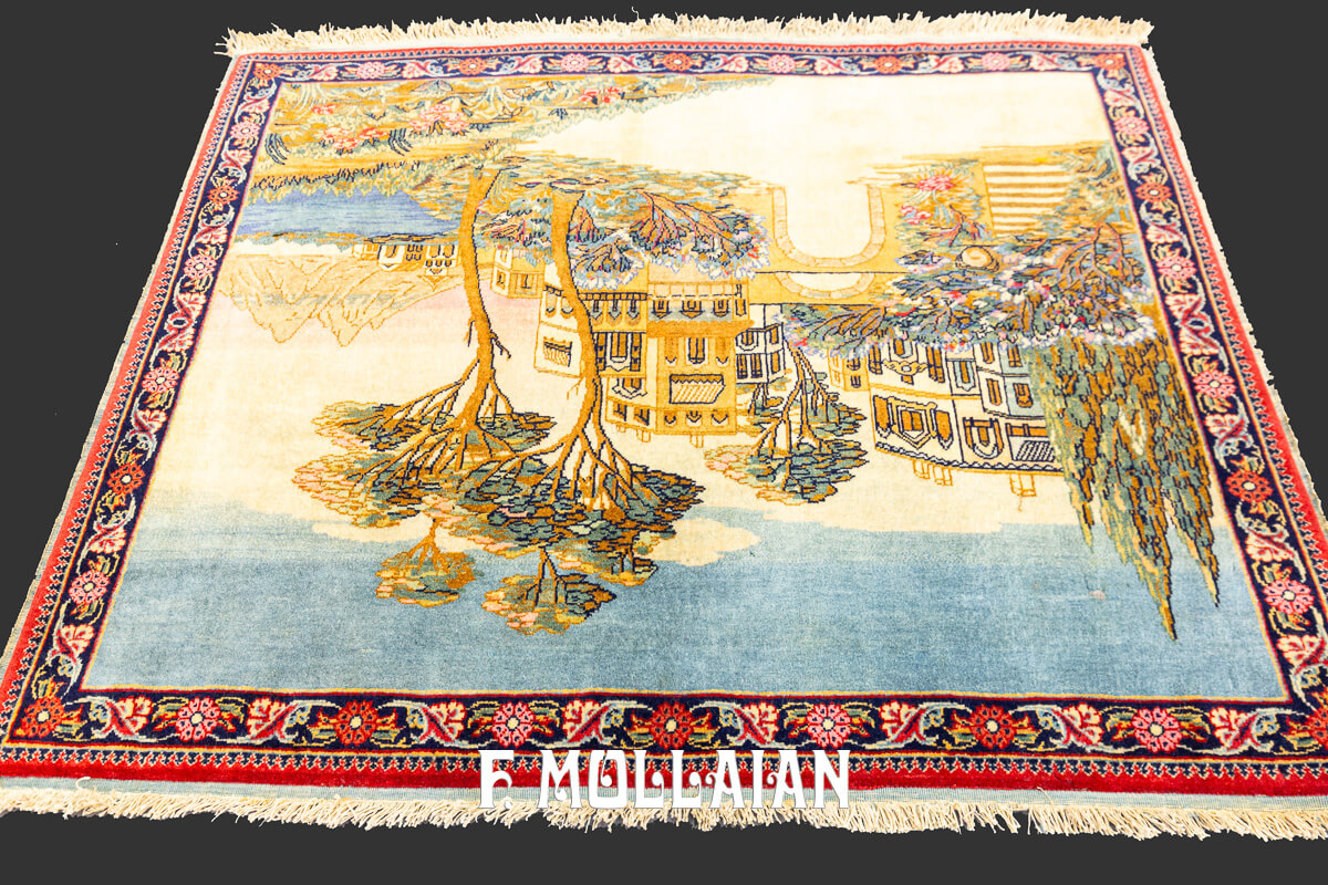 Kashan Carpet Dabir Figurative Landscape n°:651793