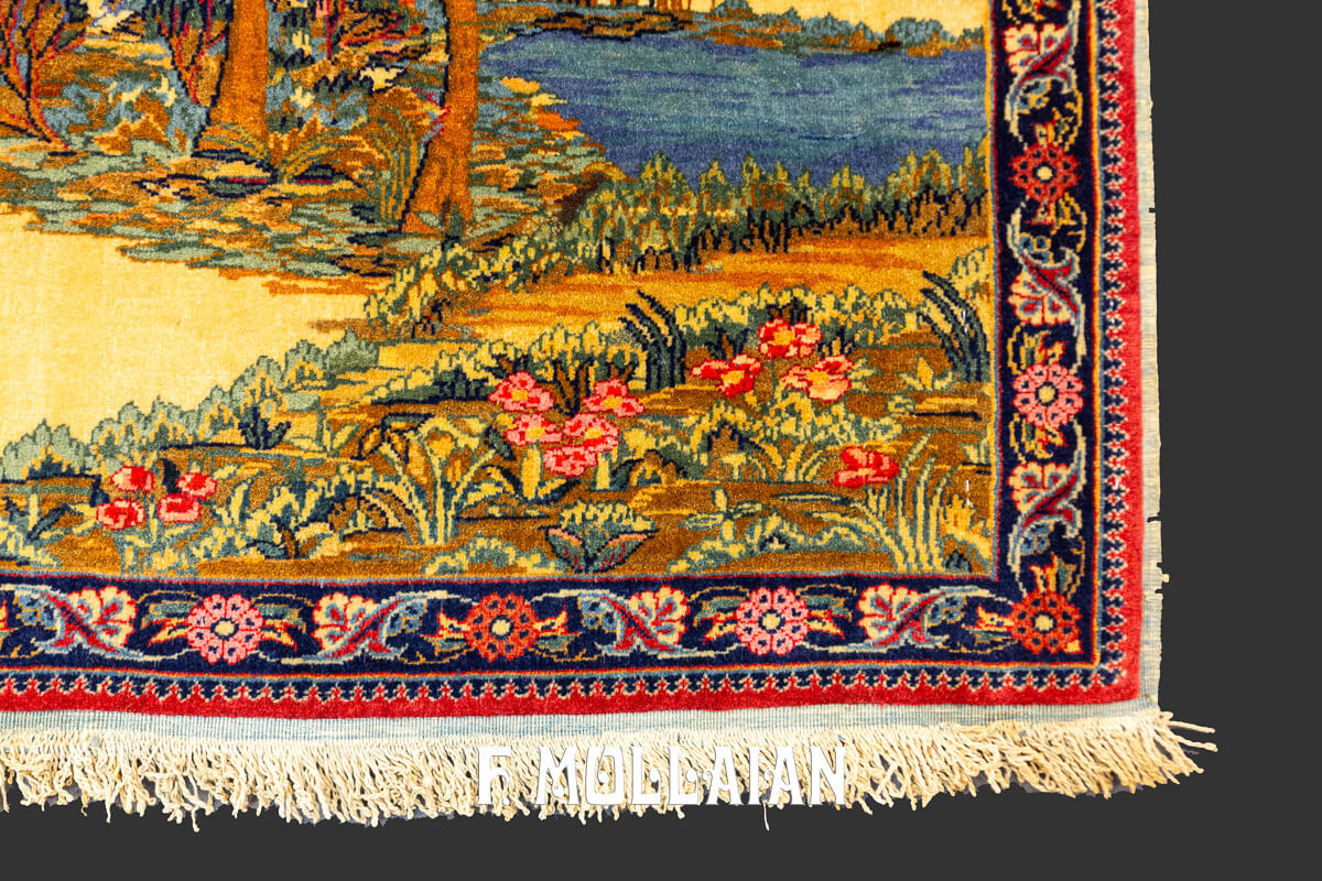 Kashan Carpet Dabir Figurative Landscape n°:651793