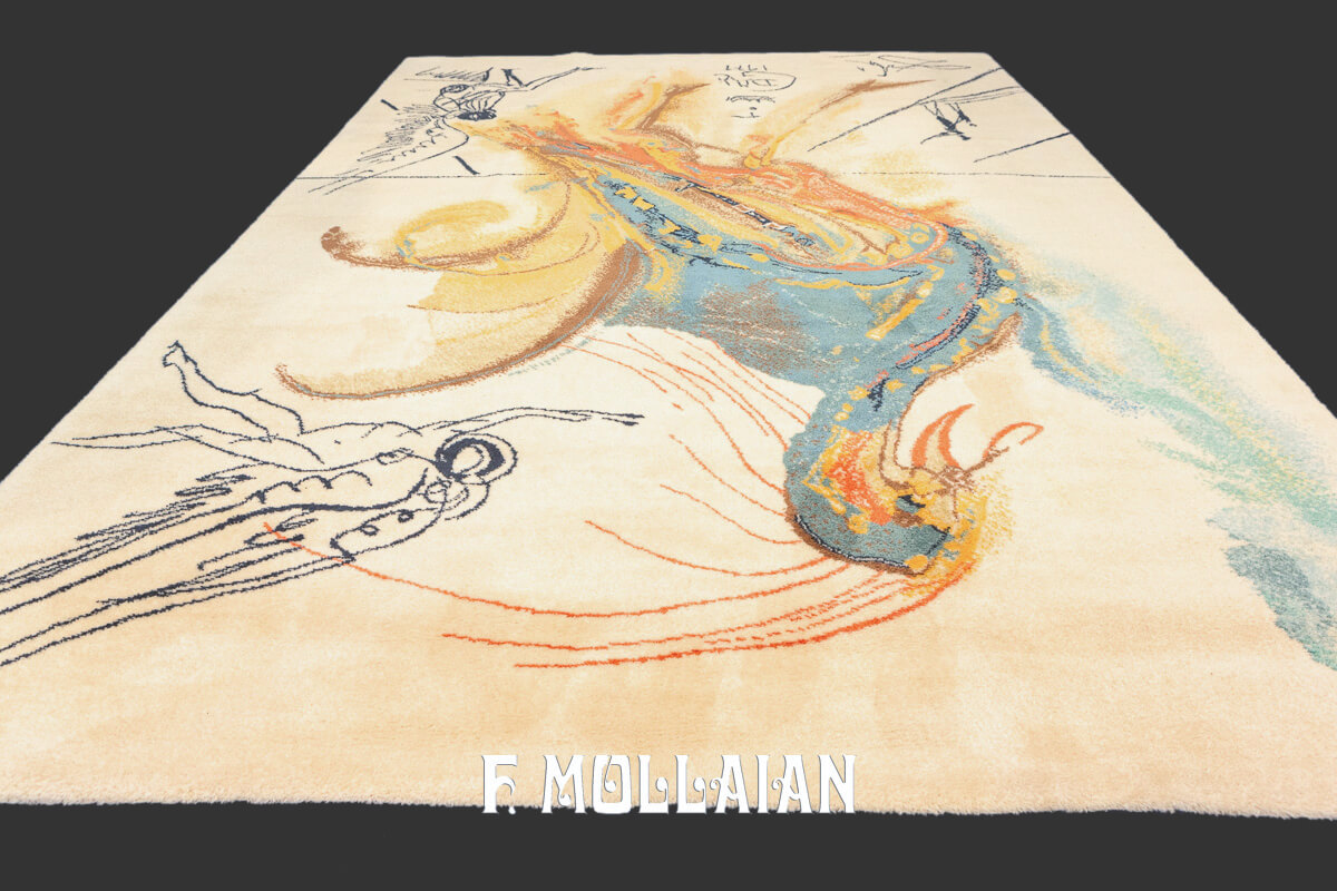 European Rug Figurative LE GRAND PAVON Salvador Dali n°:663837