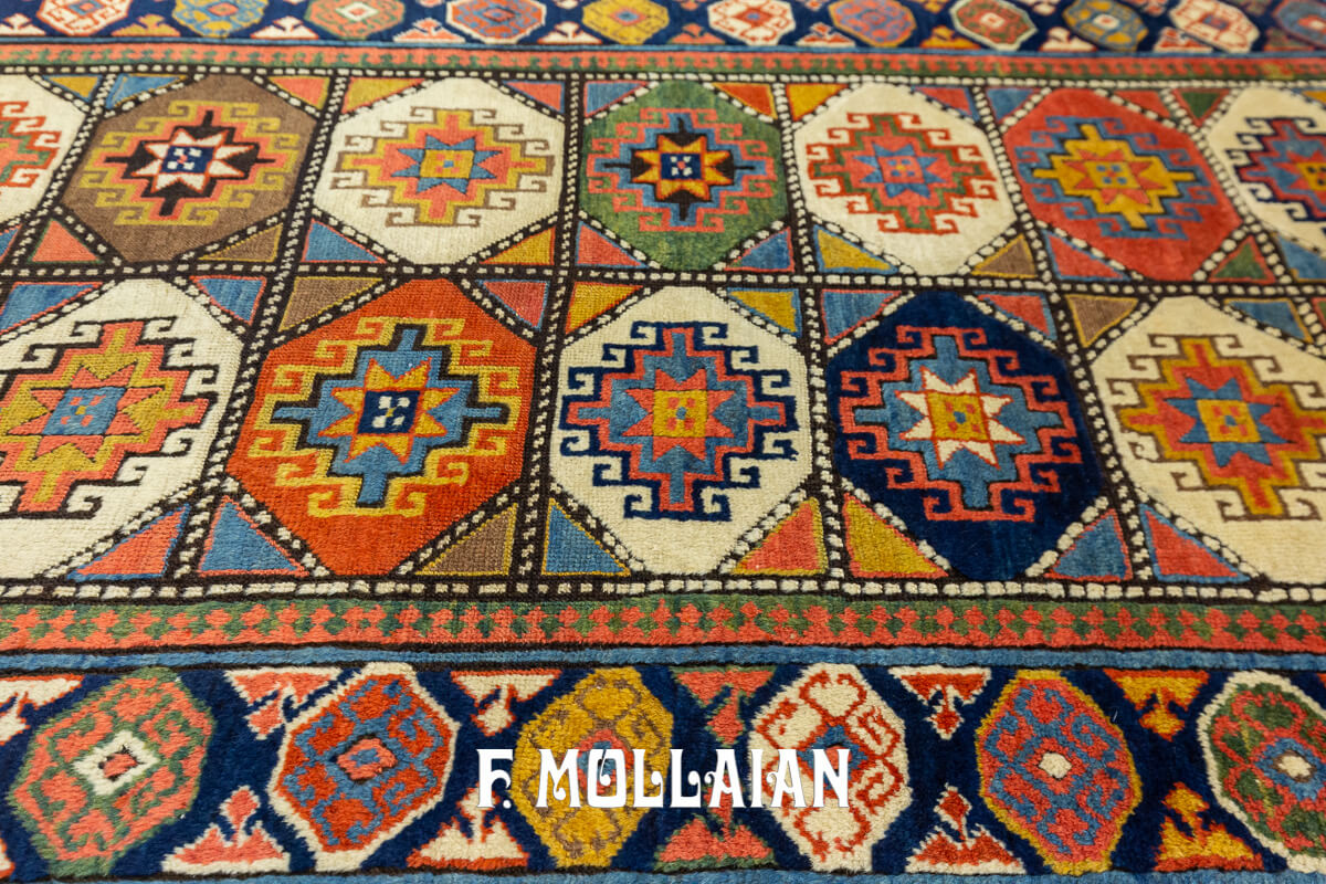 Tapis Caucasien de Couloir Multicolore Moghan n°:71193526