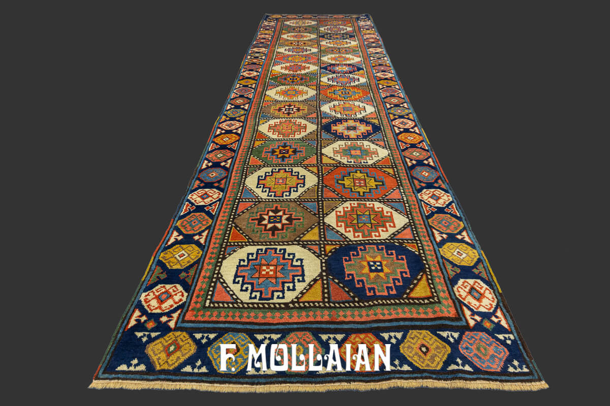 Tapis Caucasien de Couloir Multicolore Moghan n°:71193526