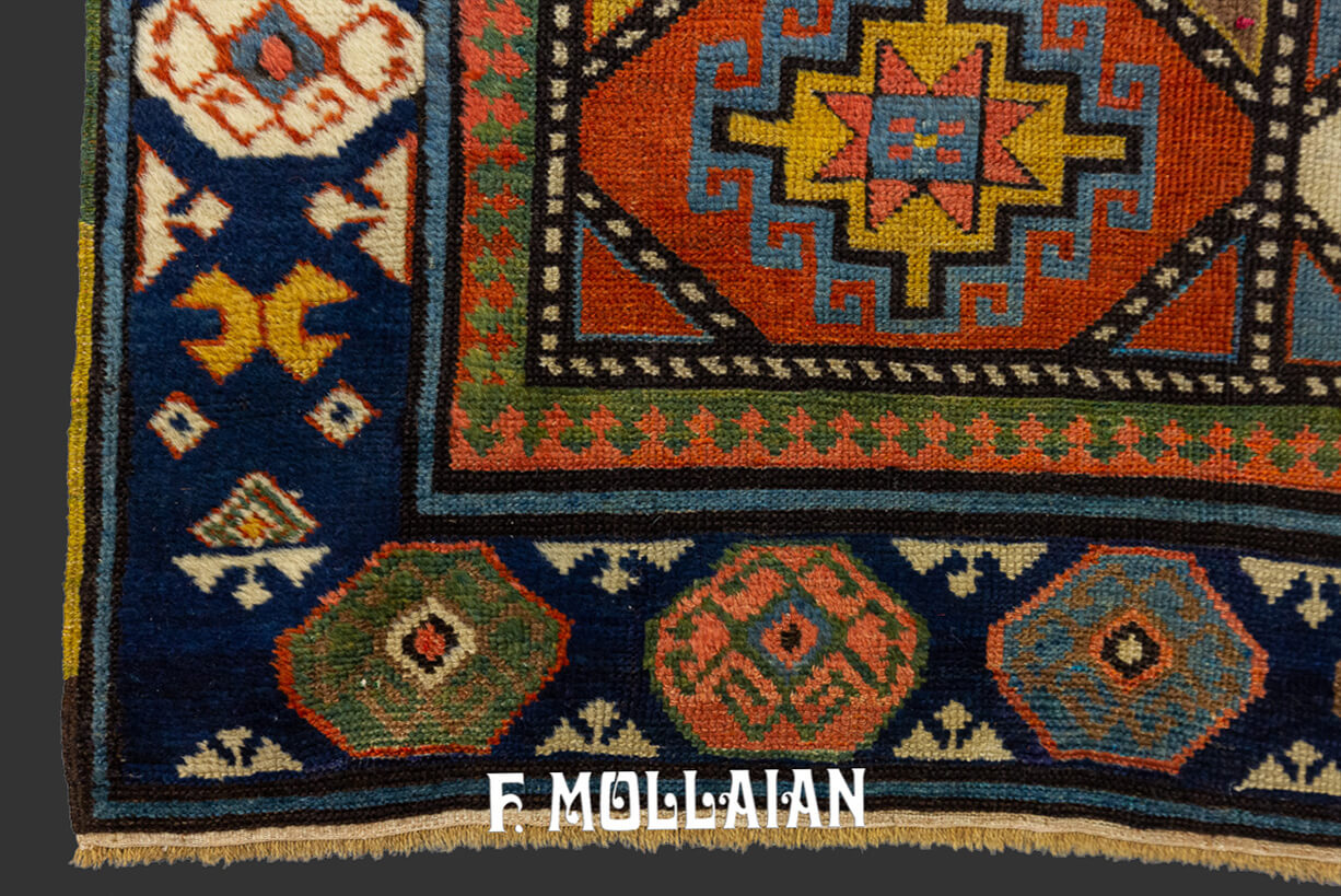Tapis Caucasien de Couloir Multicolore Moghan n°:71193526