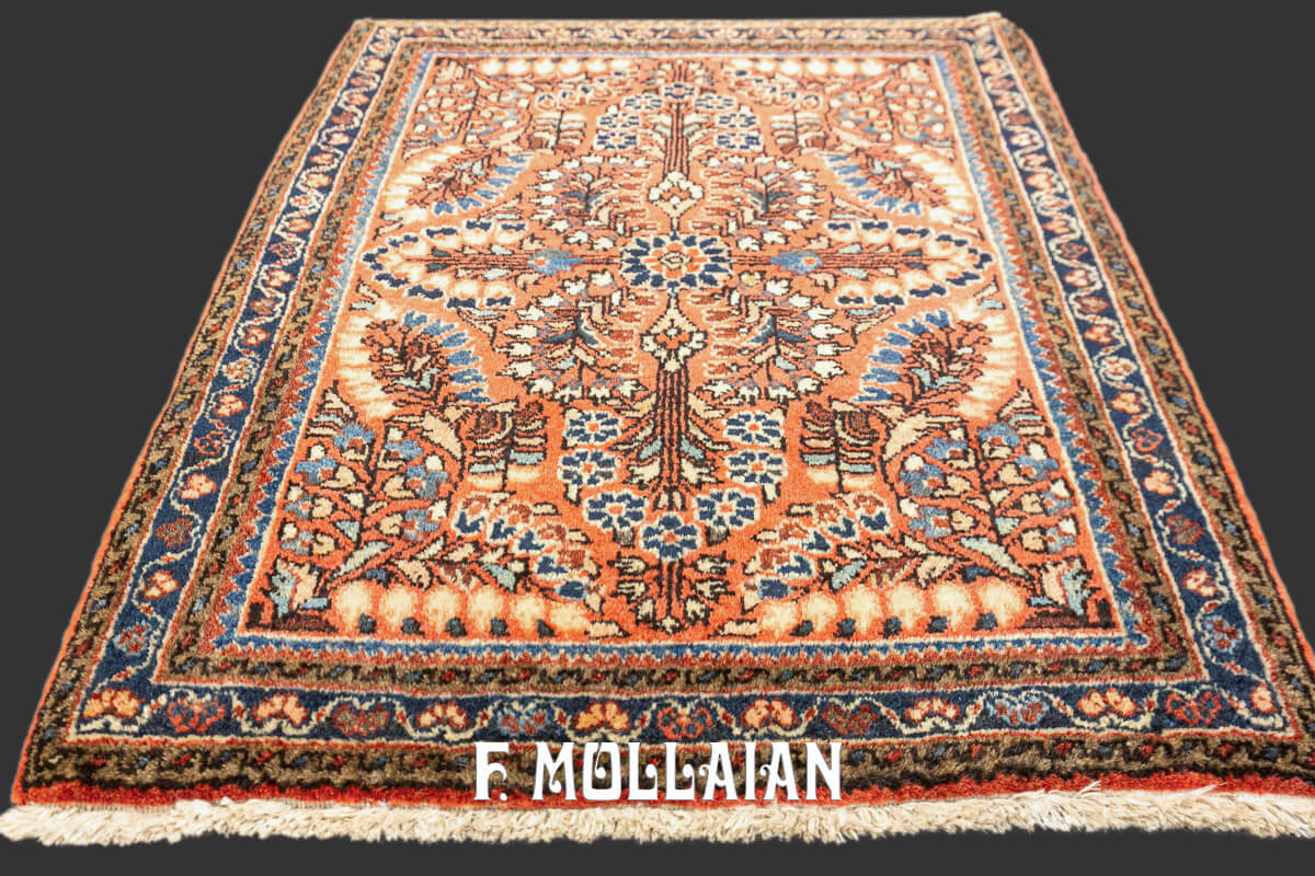 Sarouk Rug Persian Rust Color n°:738628