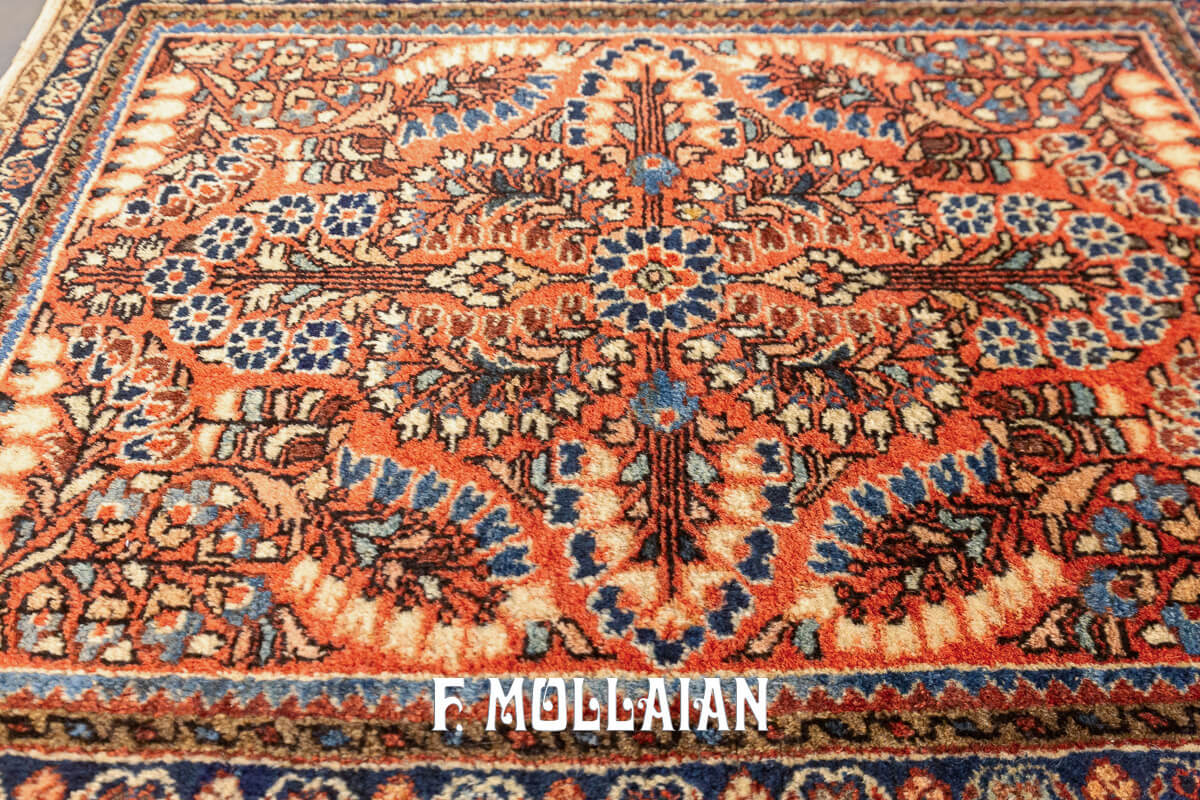 Sarouk Rug Persian Rust Color n°:738628