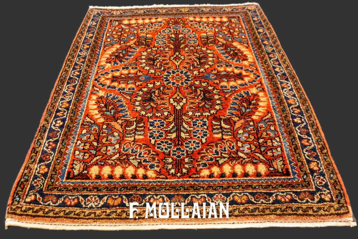 Sarouk Rug Persian Rust Color n°:738628