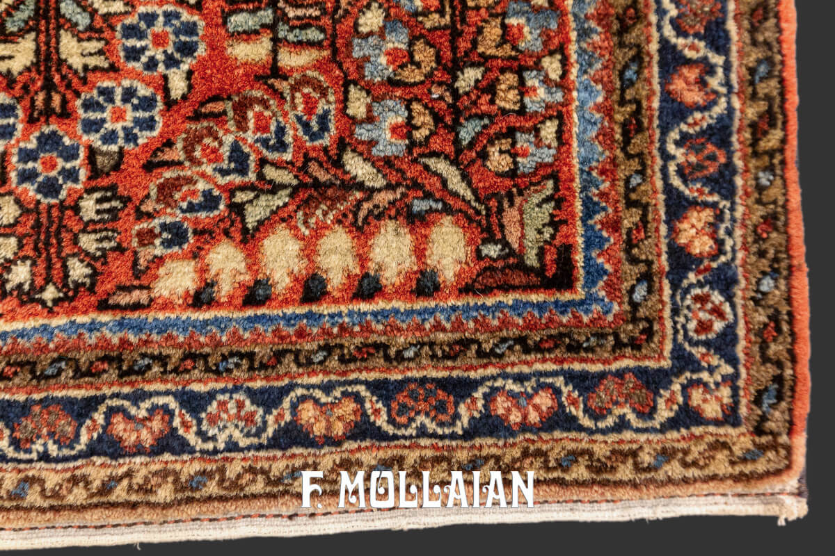Sarouk Rug Persian Rust Color n°:738628