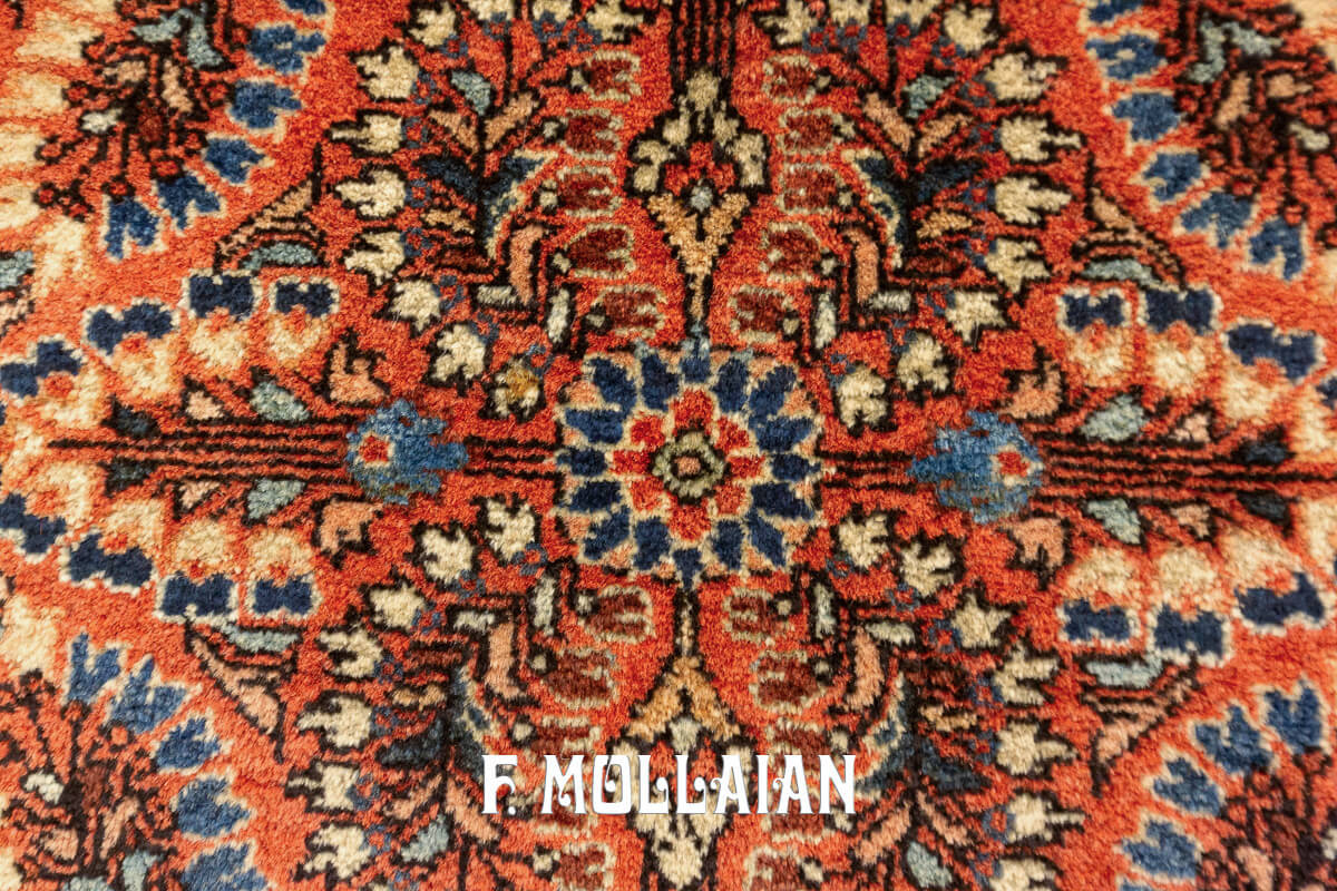 Sarouk Rug Persian Rust Color n°:738628