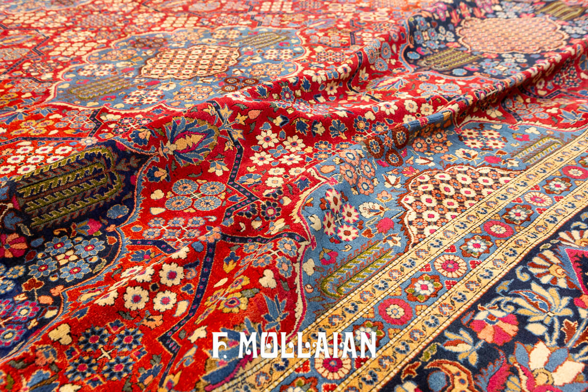 Tapis Kashan Dabir Couleur rouge n°:73937356