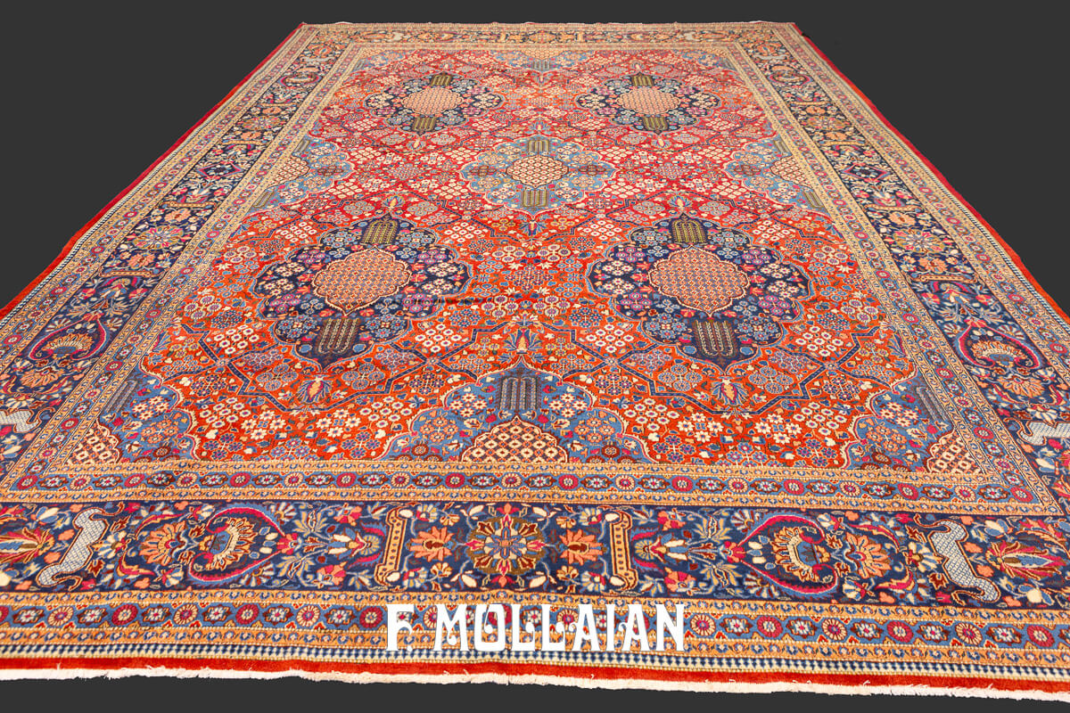 Tapis Kashan Dabir Couleur rouge n°:73937356