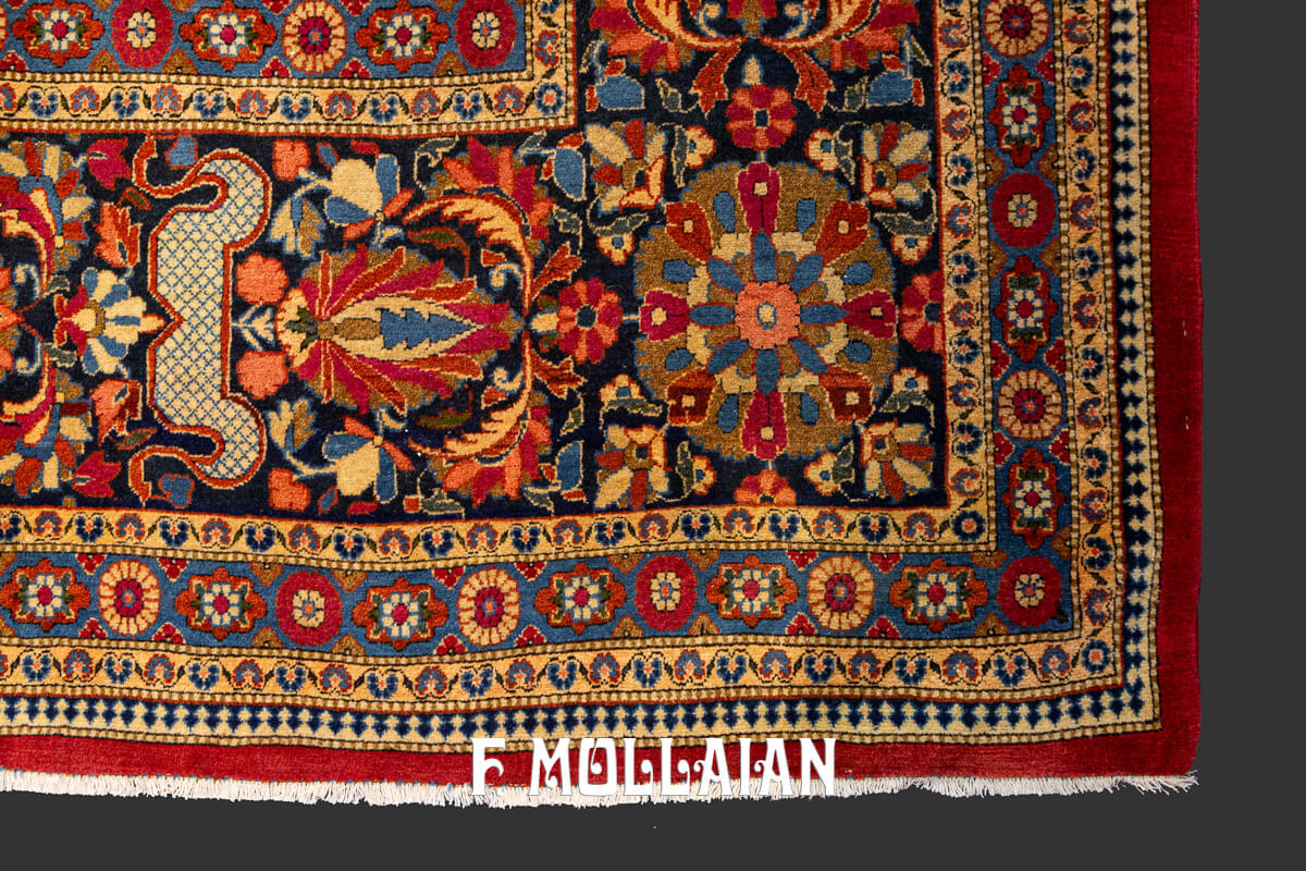 Tapis Kashan Dabir Couleur rouge n°:73937356