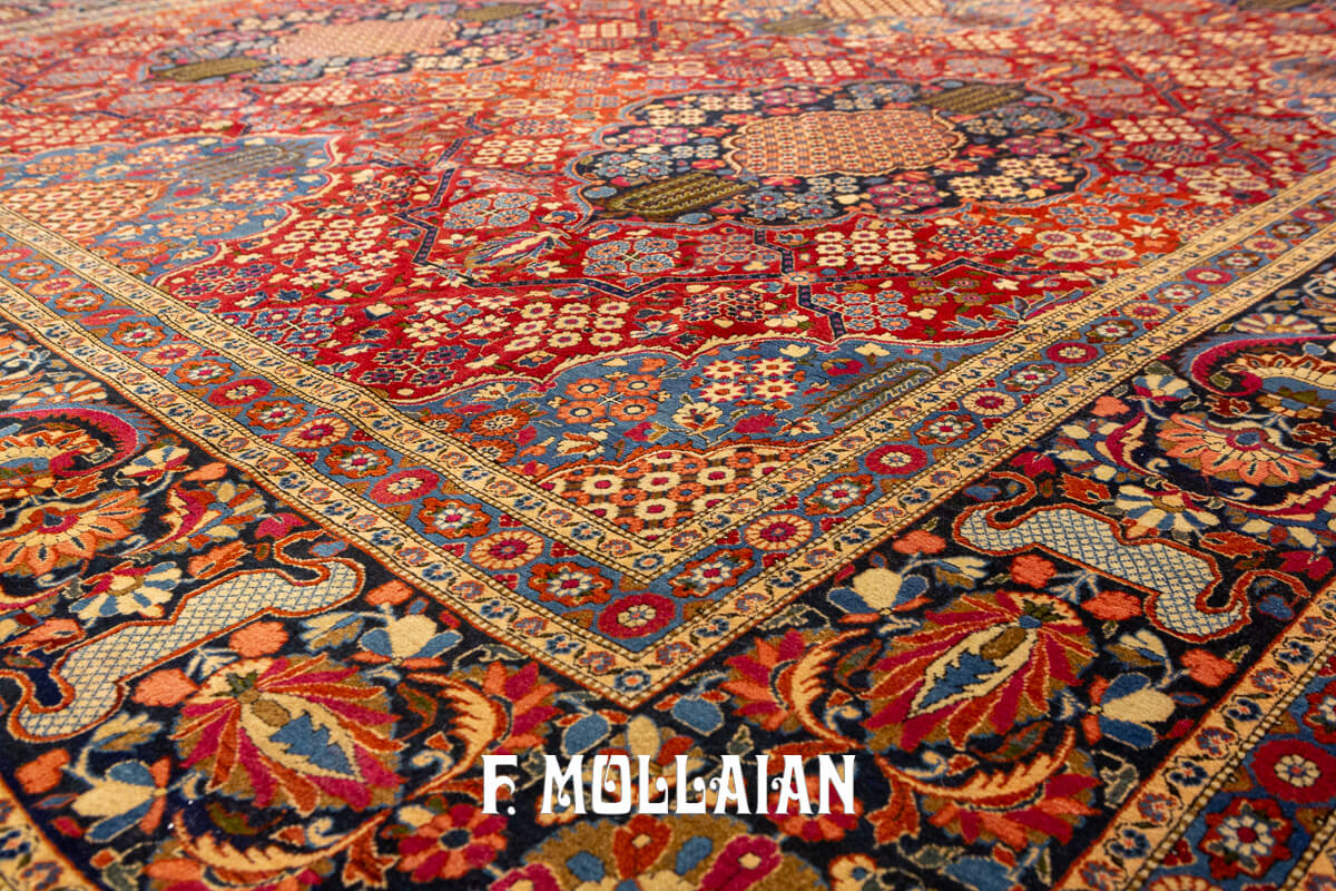 Tapis Kashan Dabir Couleur rouge n°:73937356