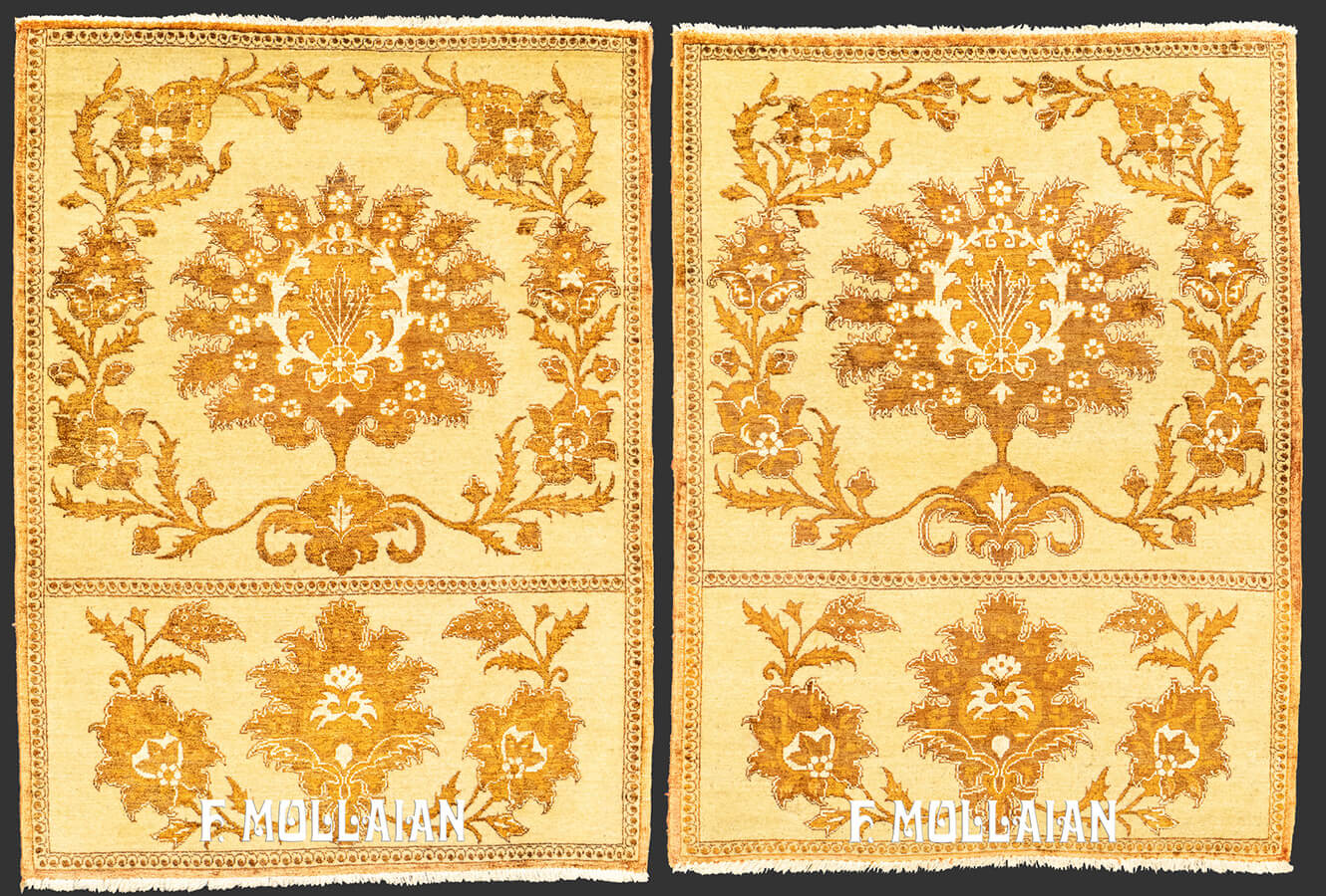 Tapis Tehran Paire Partie Soie n°:776693-890555