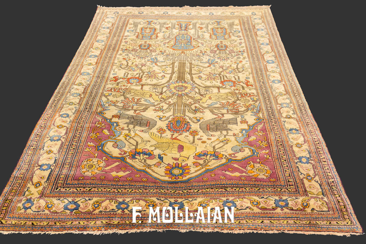 Mohtasham Kashan Rug Rare Prayer Field n°:794107