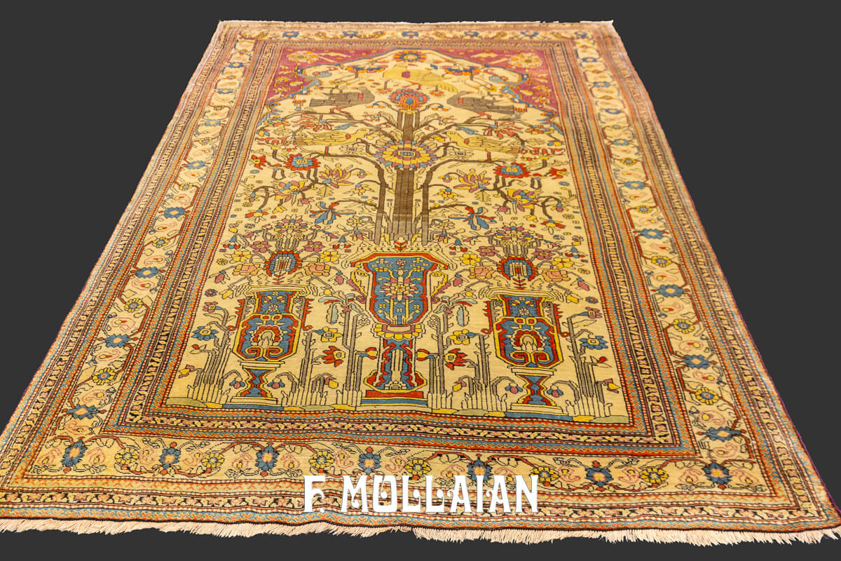 Mohtasham Kashan Rug Rare Prayer Field n°:794107