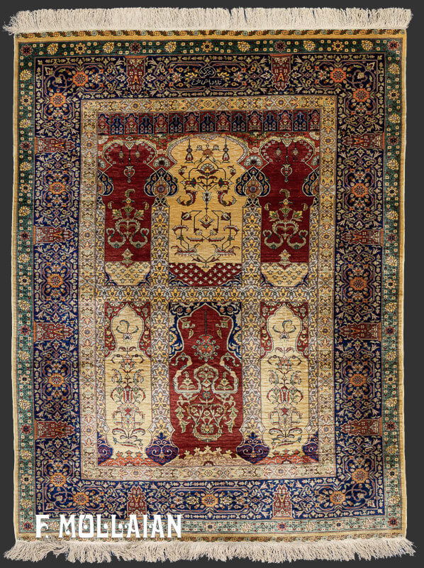 Turkish Silk Rug Signed Herekeh n°:80580152