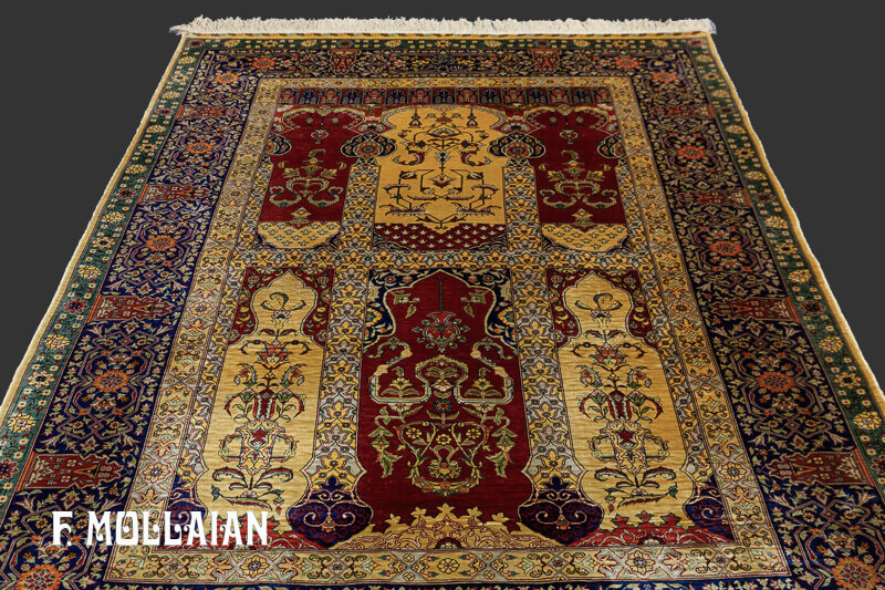Antique Turkish Silk Hereke Rug n°:80580152